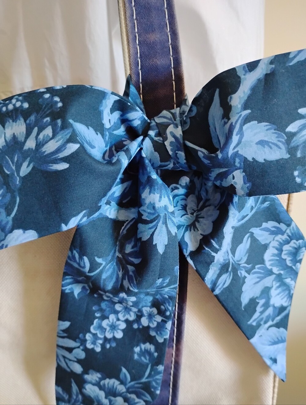 Liberty Art Fabric Skinny Scarf Regency Trail Blue Floral Bridgerton Bespoke